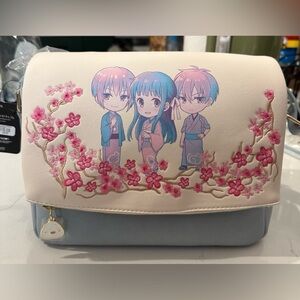 SOLD - Fruits Basket Chibi Tohru, Kyo, & Yuki Sakura Crossbody Bag - BoxLunch Ex